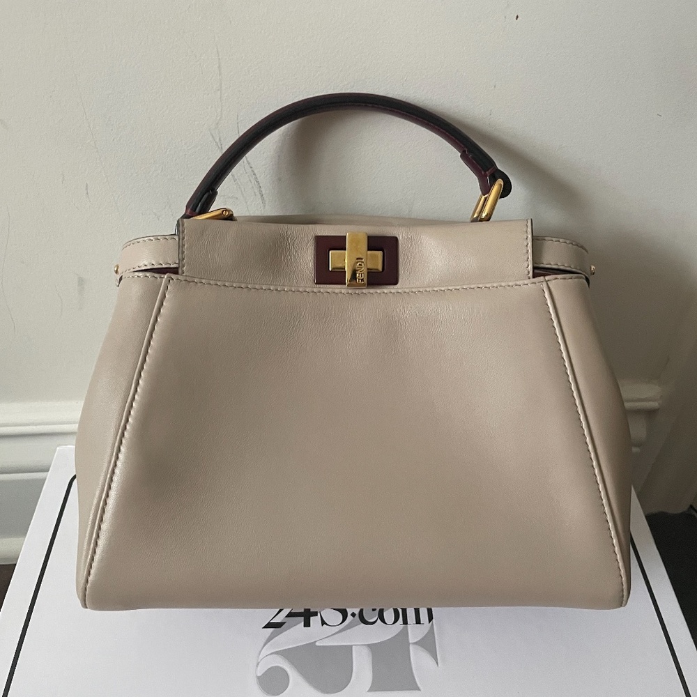 SOLD 2050 Fendi Peekaboo Mini Bicolor Crossbody Bag - Picture 3 of 16